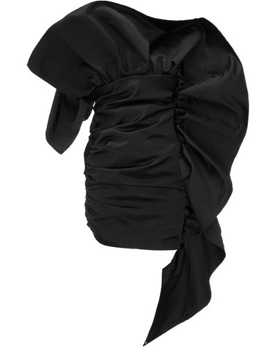 Wiktoria Frankowska La Ruff Silk Dress - Black