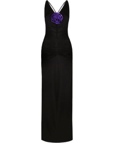 Lora Istanbul Flora Flower Gown - Black