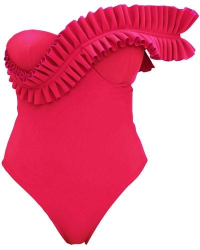 Andrea Iyamah Nisi One Piece Swimsuit - Red