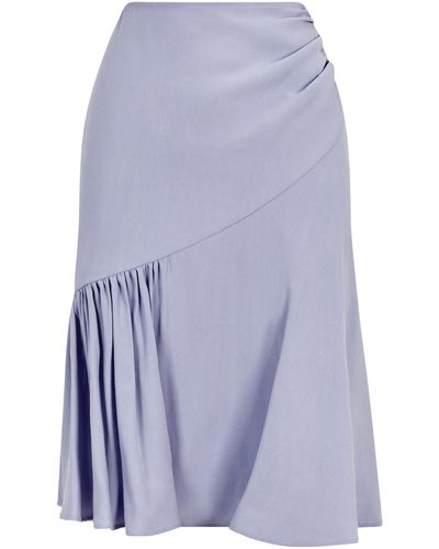 Femponiq Rushed Asymmetrical Skirt (Cloud) - Blue