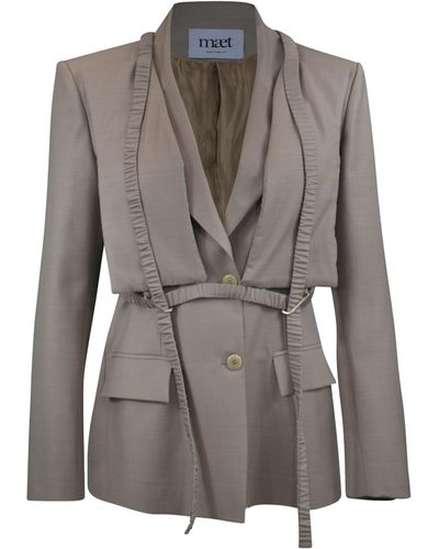 Maet Amelia Jacket With Removable Vest - Gray