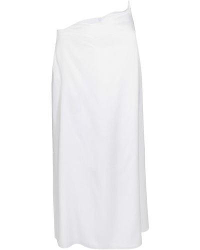 Maet Rhea Silk Skirt - White