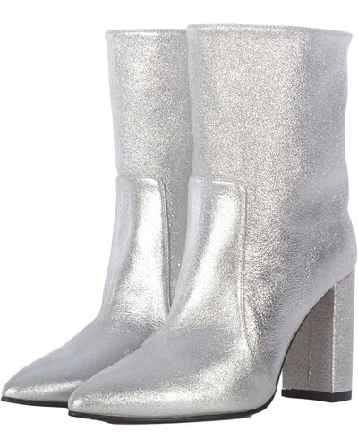 Toral Metallic Ankle Boots - Gray