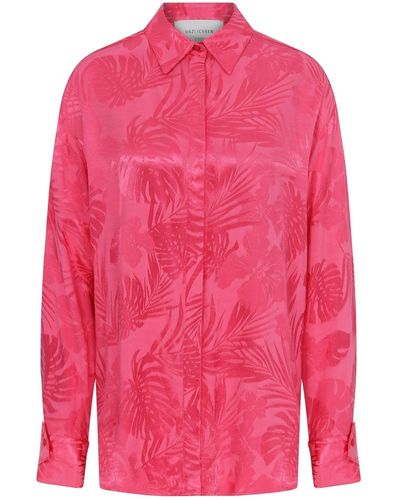 NAZLI CEREN Ravella Jacquard Shirt - Pink