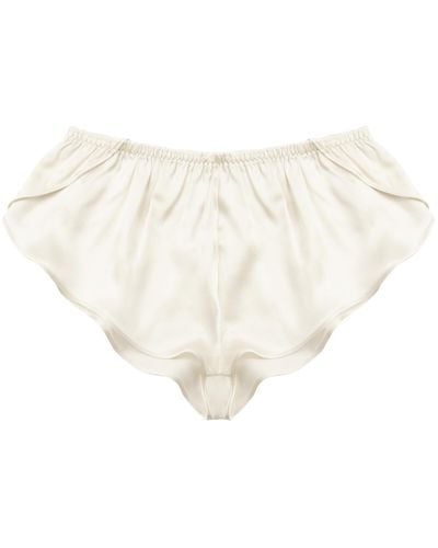 HERTH Khay Almond: Gots Organic Silk Culottes - White