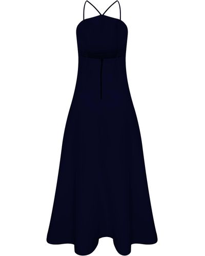 NAZLI CEREN Riley Midi Dress - Blue