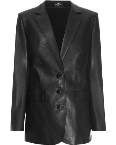 A.M.G Leather Jacket - Black