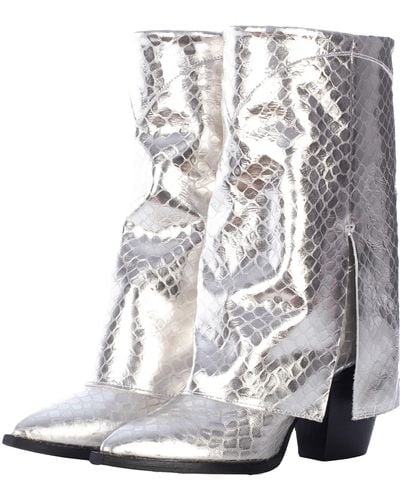Toral Vegas Textured Boots - White