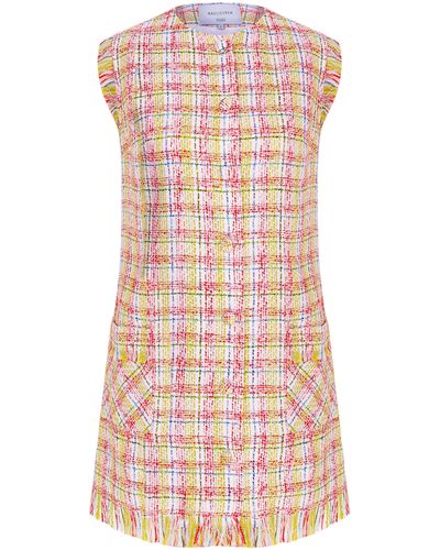 NAZLI CEREN Chloe Cotton Tweed Mini Dress - Pink