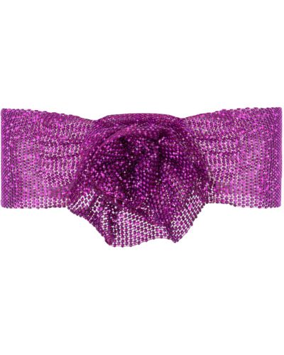 Santa Brands Sparkle Fuchsia Set: Bra & Skirt With Flower - Purple