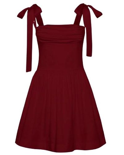 Murlong Cres Elsa Mini Dress Wine - Red