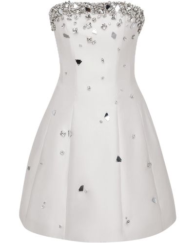 NDS the label Crystal-Embellished Mini Dress - White