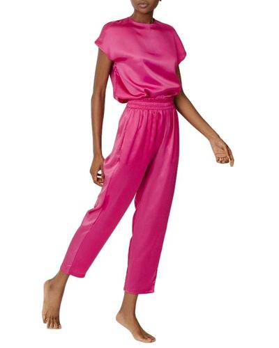 HERTH Roy Hot: Gots Organic Silk Pants - Pink