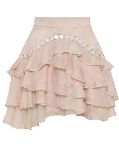 Ixiah Aurora Mini Skirt - Natural