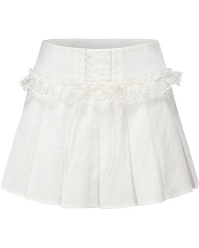Nana Jacqueline Maddie Lace Skirt - White