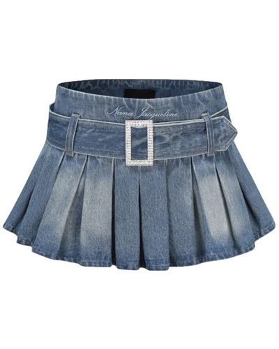Nana Jacqueline Teresa Mini Skirt (Denim) (Final Sale) - Blue