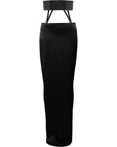 Vestiaire d'un Oiseau Libre Silk Suspender Skirt - Black