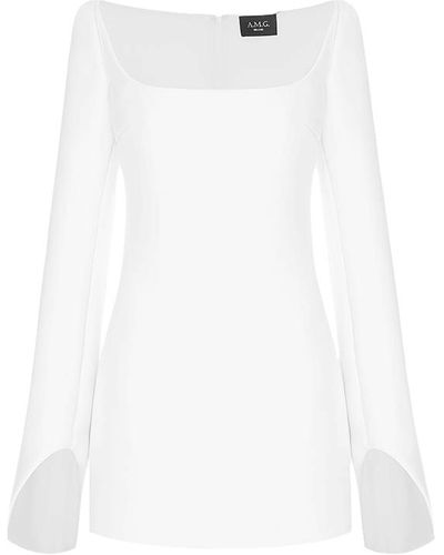 A.M.G Mini Dress - White