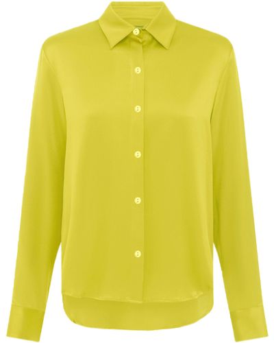 Lora Istanbul Ella Satin Shirt - Yellow