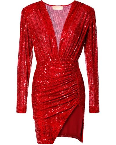 AGGI Lilou Brilliant Ryby Sequin Mini Dress - Red