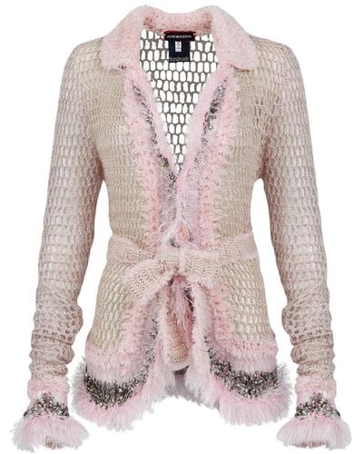 Andreeva Baby Handmade Knit Short Cardigan - Pink