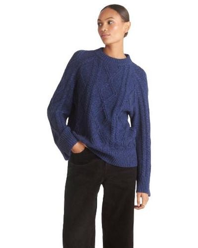 Loop Cashmere Cashmere Cable Sweater - Blue