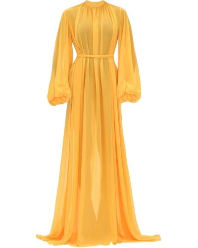 Andrea Iyamah Sade Cover-Up Marigold Dress - Yellow