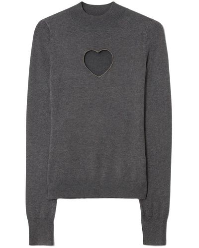 CLOEYS Heart Sweater Dark - Gray