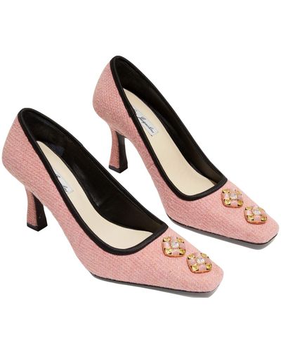Nana Jacqueline Chloe Diamond Heels (Final Sale) - Pink