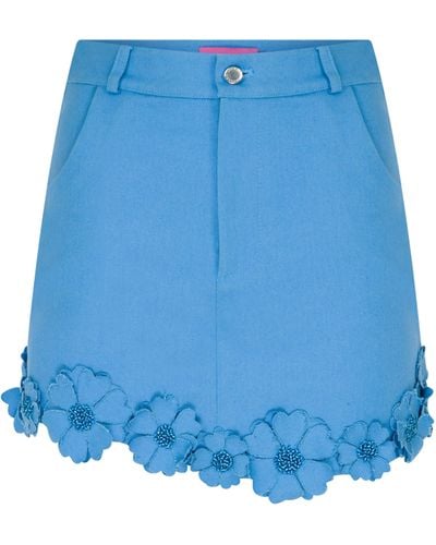 Declara Buttercup Floral Skirt - Blue