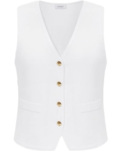 CRUSH Collection Suit Vest - White
