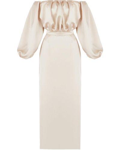 UNDRESS Alya Off Shoulder Midi Dress - White