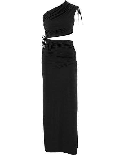 Ila Agatti- One Shoulder Cut Out Dress - Black