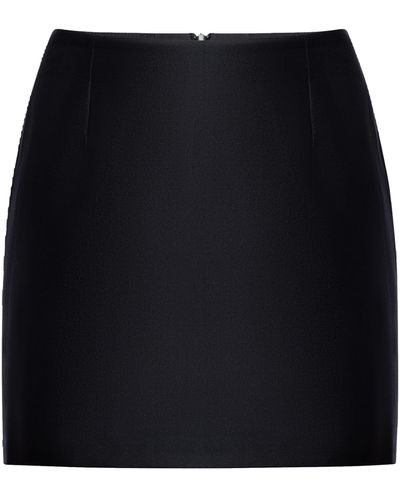 NDS the label Silk-Blend Mini Skirt - Black