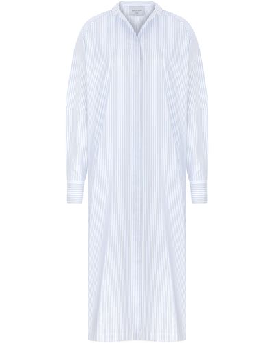 NAZLI CEREN Ivory Cotton Shirt Dress - White