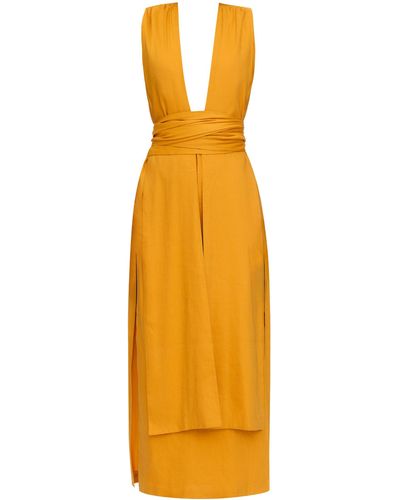 Andrea Iyamah Zado Dress - Orange
