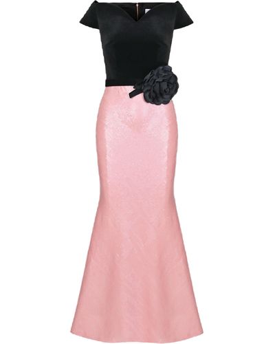Lily Was Here Maxi Dress With A Heart-Shaped Neckline - Pink