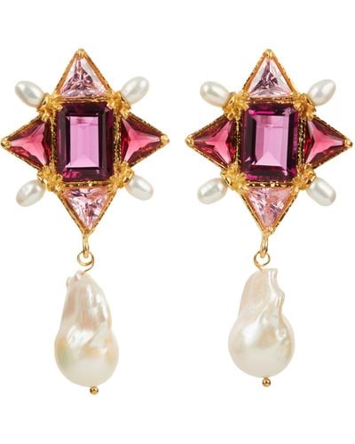Christie Nicolaides Violetta Earrings - Red