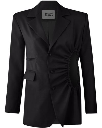 Maet Bronte Single-Breasted Jacket With Cut-Out Detail - Black