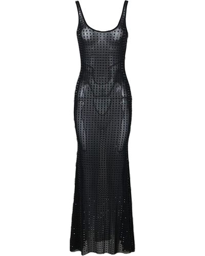 Daniele Morena Crystals Mesh Dress - Black