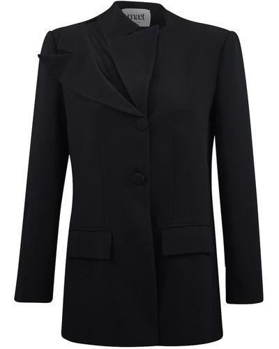 Maet Zane Jacket With Cut Out Lapel - Blue