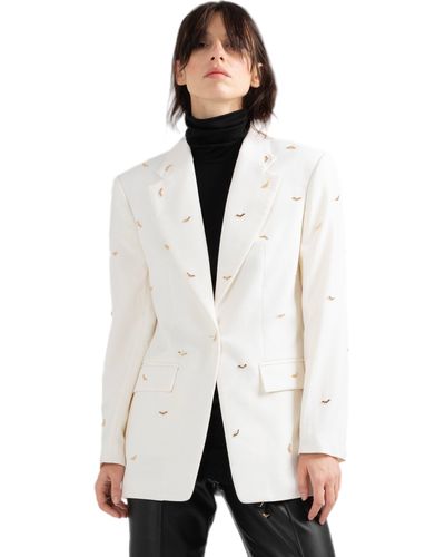 Divalo Ibarra Oversized Jacket - White