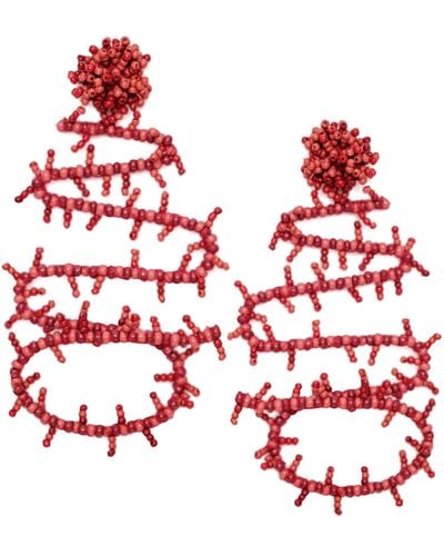 Andrea Iyamah Cot Earrings - Red