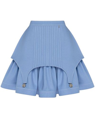 GURANDA Mini Flounced Skirt - Blue