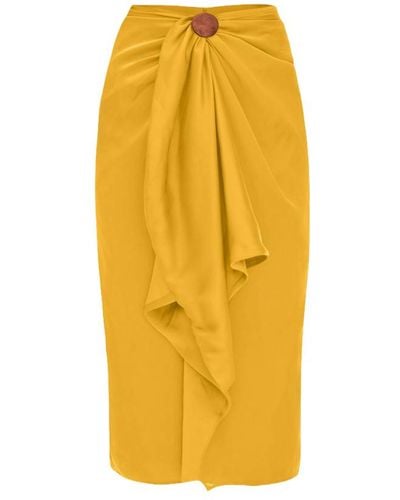 Andrea Iyamah Behati Marigold Skirt - Yellow