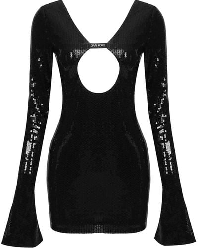 Daniele Morena Sequins Mini Dress - Black