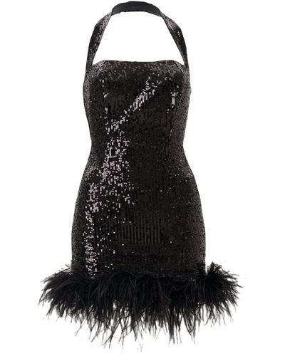Lora Istanbul Elia Sequined Mini Dress - Black
