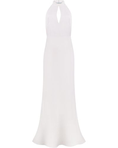 Total White Open Back Maxi Dress - White
