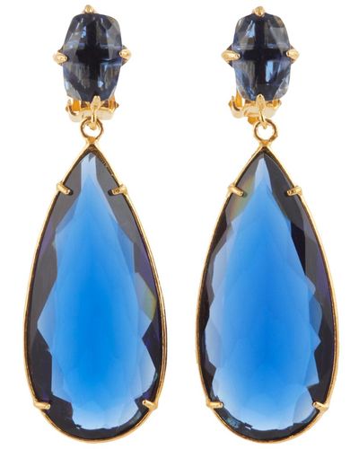 Christie Nicolaides Franca Earrings Dark - Blue