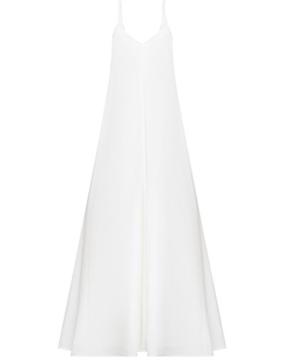 INNNA Silk Long Dress - White
